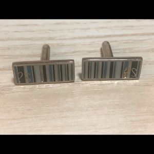 Rectangle Stripped Cufflinks